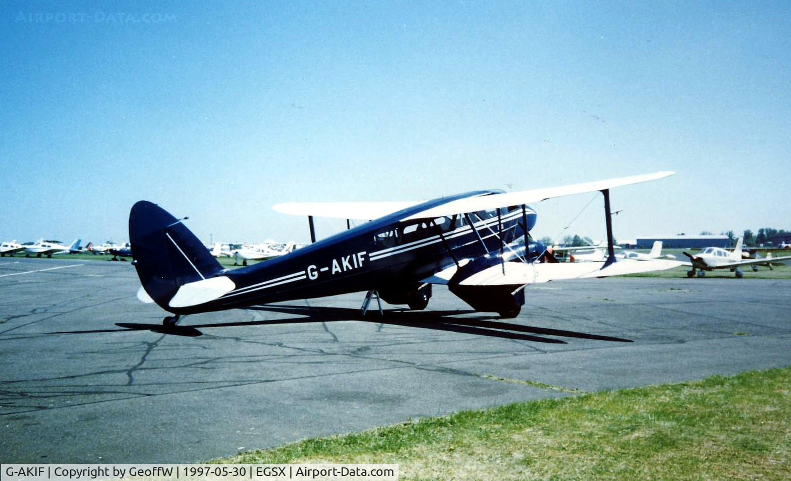 G-AKIF, 1944 De Havilland DH-89A Dominie/Dragon Rapide C/N 6838, Attending the 1997 Aerofair at North Weald