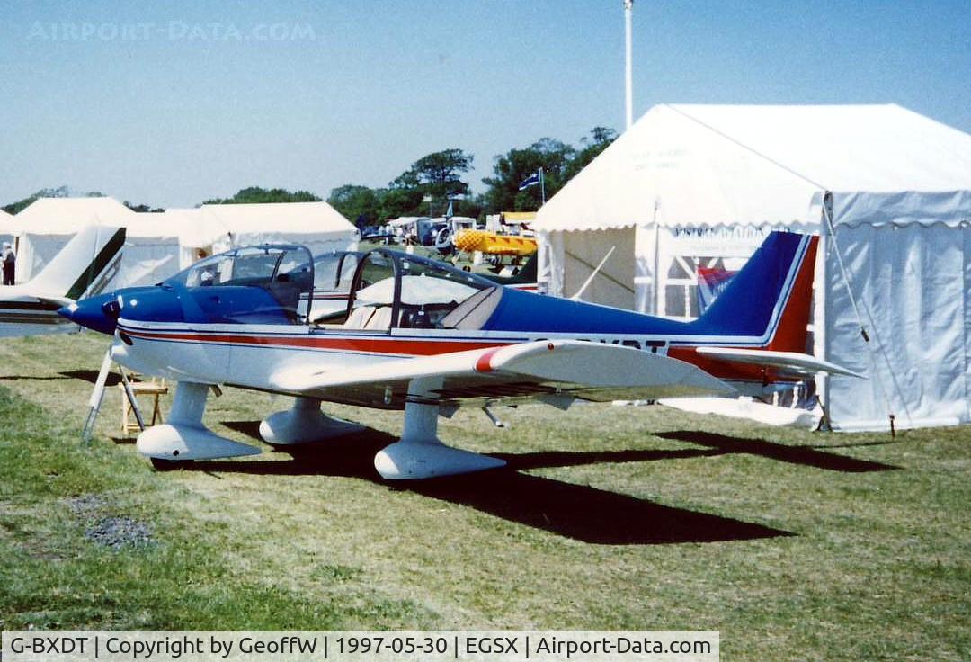 G-BXDT, 1997 Robin HR-200-120B C/N 315, On the Robin stand at the 1997 Aerofair at North Weald