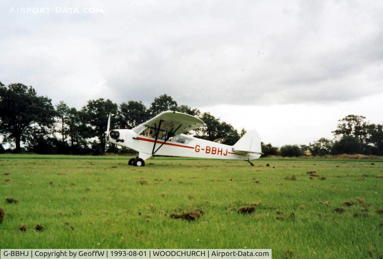 G-BBHJ, 1946 Piper J3C-65 Cub Cub C/N 16378, Taken at the Wings and Wheels meeting at Woodchurch, Kent in 1993