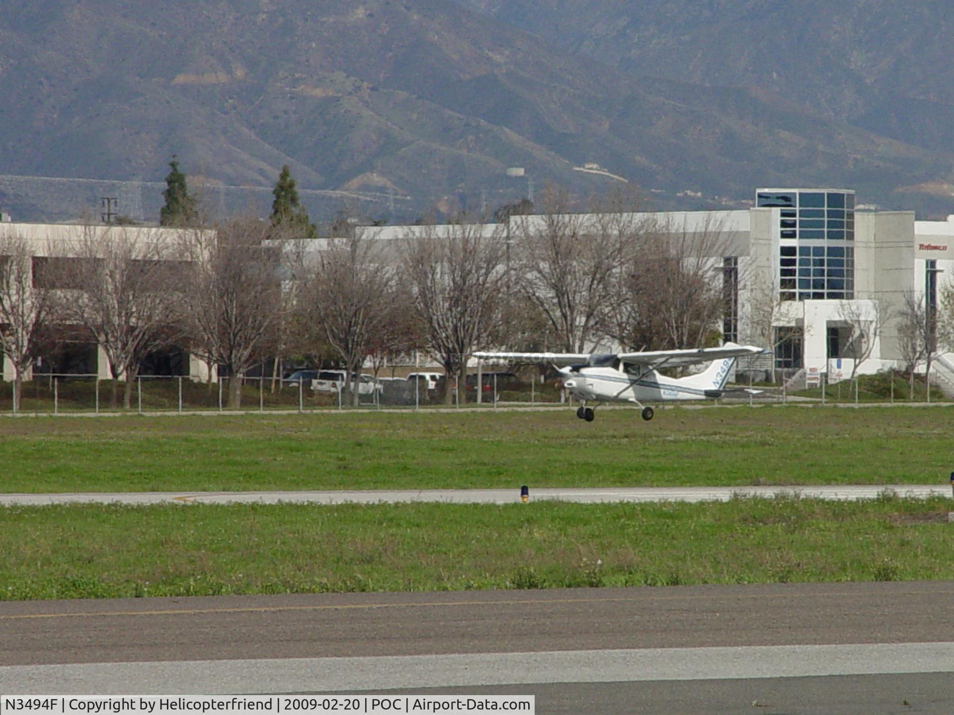 N3494F, 1966 Cessna 182J Skylane C/N 18257494, Landing 26R at Brackett