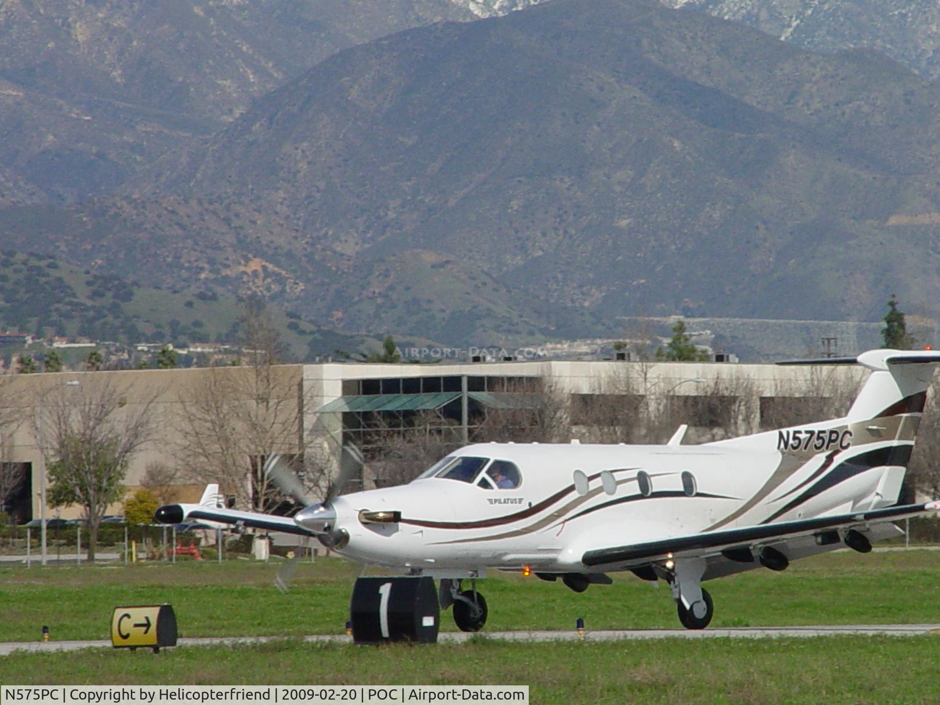 N575PC, 2004 Pilatus PC-12/45 C/N 575, Starting to roll westbound on 26L