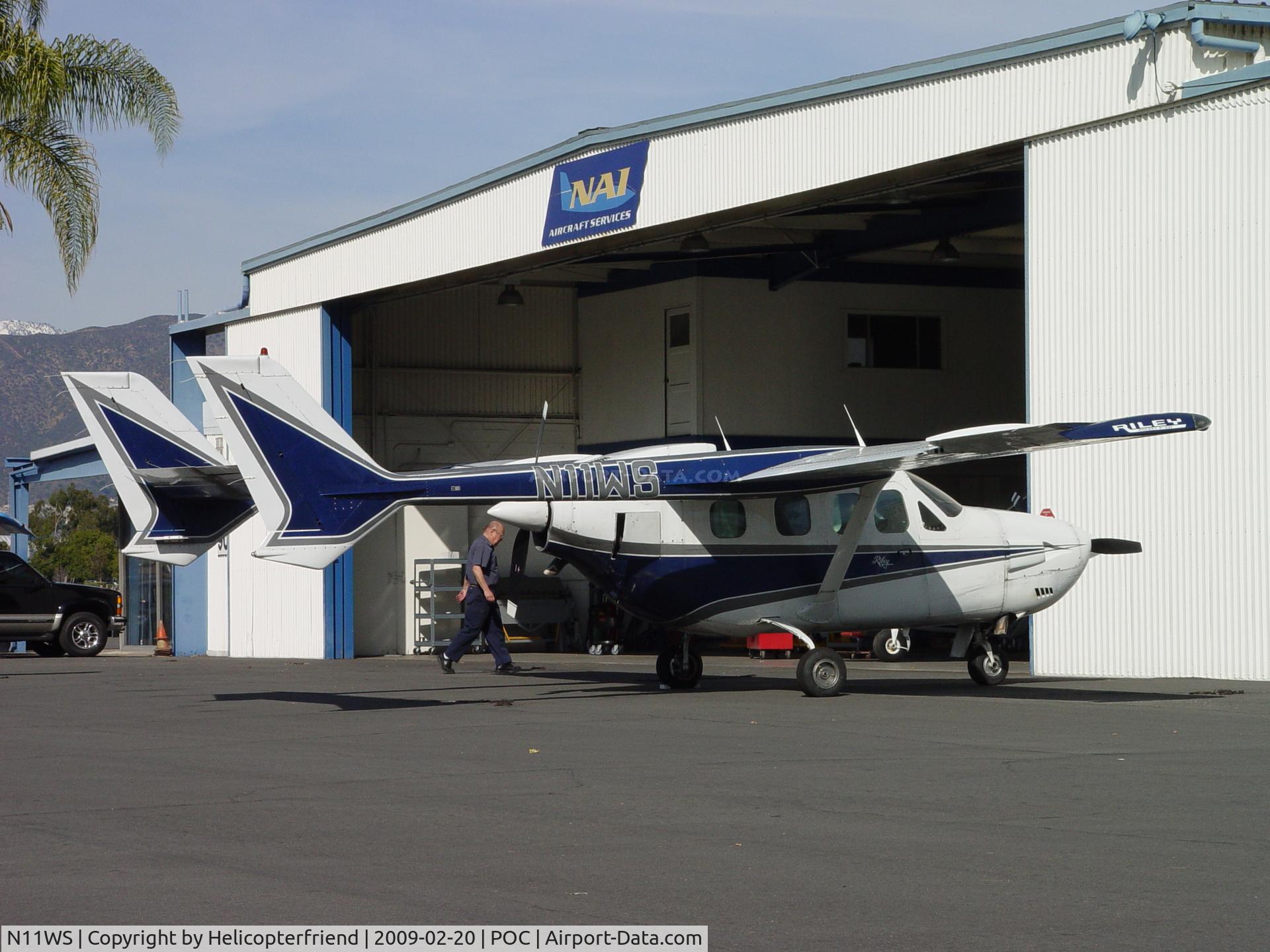 N11WS, 1972 Cessna T337G Turbo Super Skymaster C/N P3370017, Being worked on at NAI Aircraft Services at Brackett