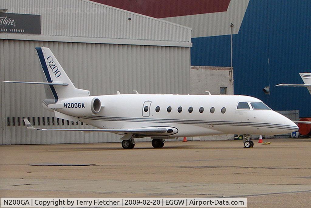 N200GA, 2008 Israel Aircraft Industries Gulfstream 200 C/N 173, Gulfstream 200 at Luton