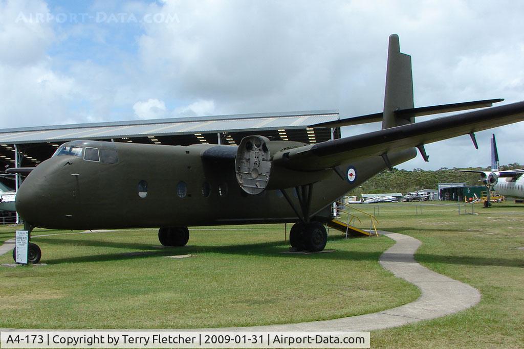 A4-173, 1964 De Havilland Canada DHC-4A Caribou C/N 173, At the Queensland Air Museum, Calondra, Australia - A DHC-4 Caribou delivered in 1964 to the Australia Airforce in Vietnam - where it survived two crashes - withdrawn in 1990