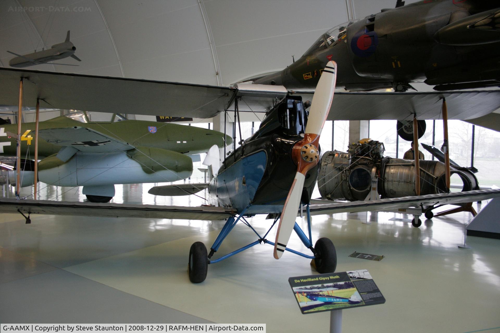 G-AAMX, 1929 De Havilland DH60M Gipsy Moth C/N 125, Taken at the RAF Museum, Hendon. December 2008