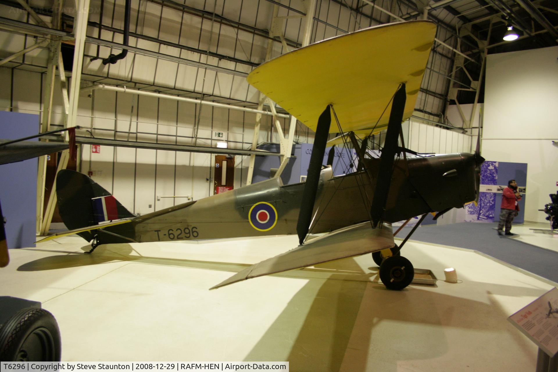 T6296, De Havilland DH-82A Tiger Moth II C/N 84711, Taken at the RAF Museum, Hendon. December 2008