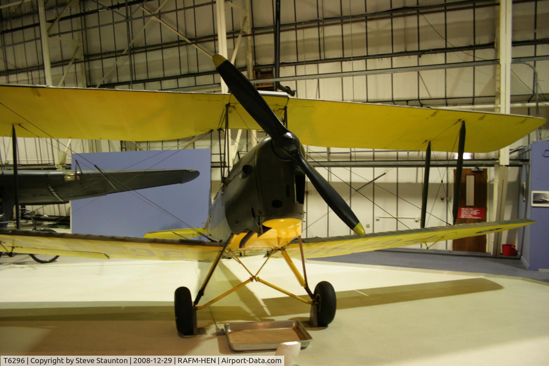 T6296, De Havilland DH-82A Tiger Moth II C/N 84711, Taken at the RAF Museum, Hendon. December 2008