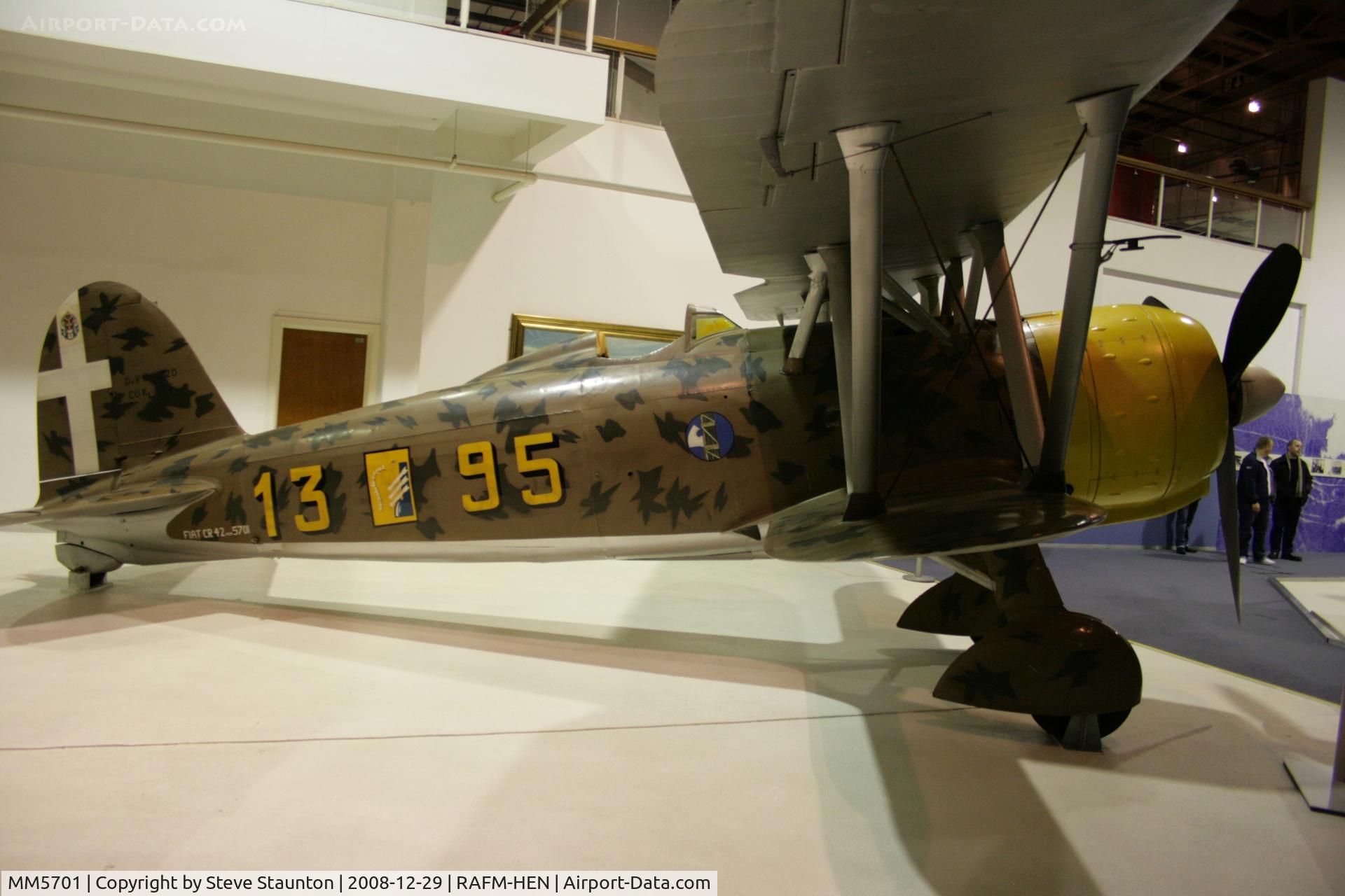 MM5701, Fiat CR.42 Falco C/N Not found MM5701, Taken at the RAF Museum, Hendon. December 2008