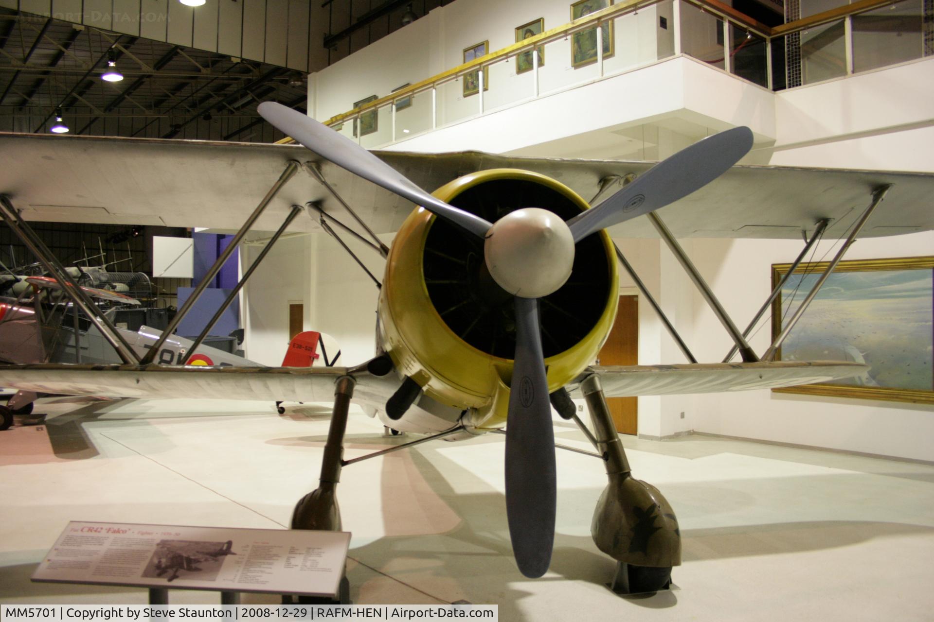 MM5701, Fiat CR.42 Falco C/N Not found MM5701, Taken at the RAF Museum, Hendon. December 2008