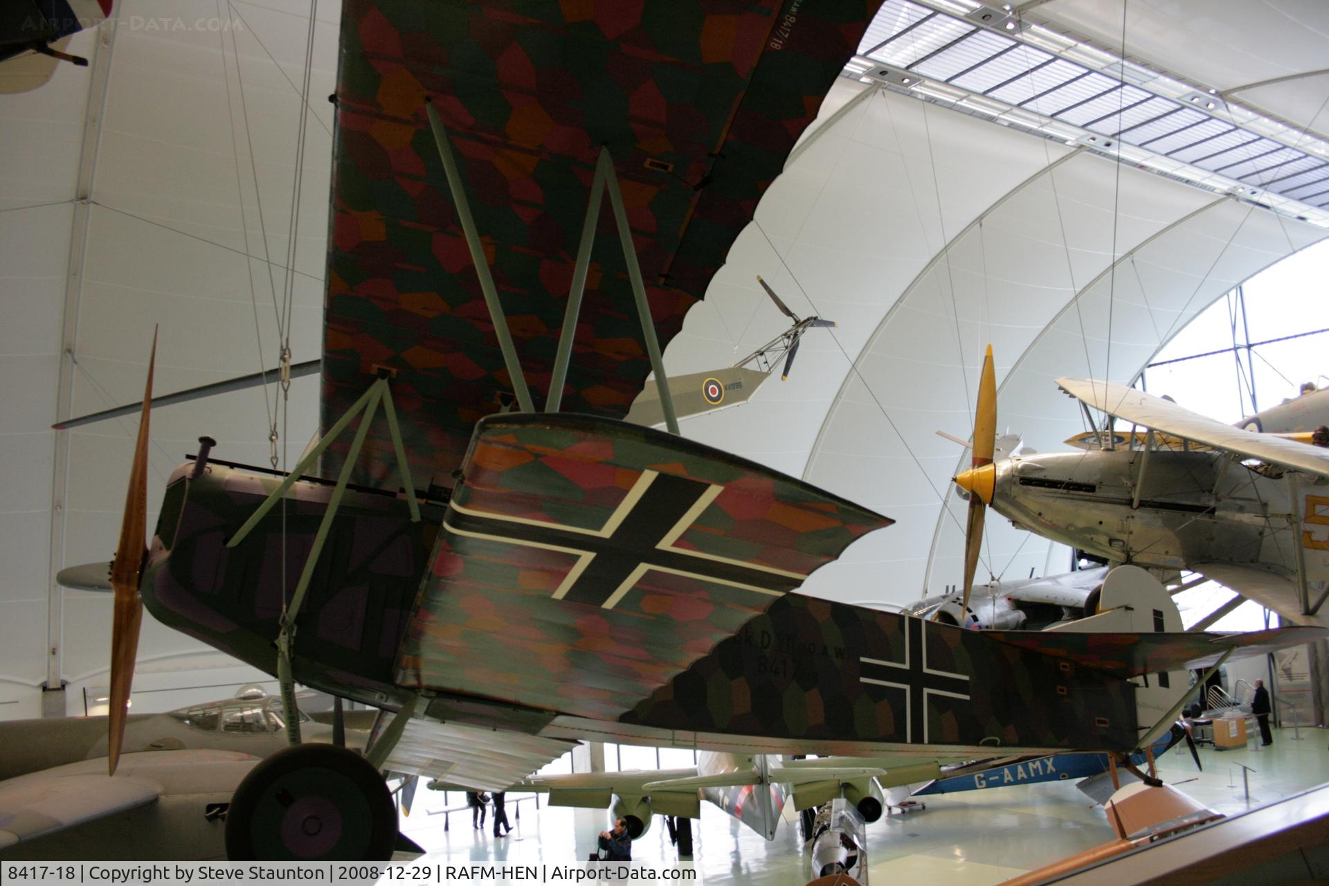 8417-18, Fokker D-VII C/N Not found 8417-18, Taken at the RAF Museum, Hendon. December 2008