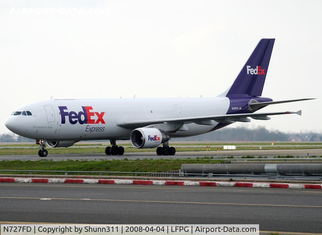 N727FD, 1990 Airbus A300B4-622R /F C/N 579, Taxiing to the Cargo area...
