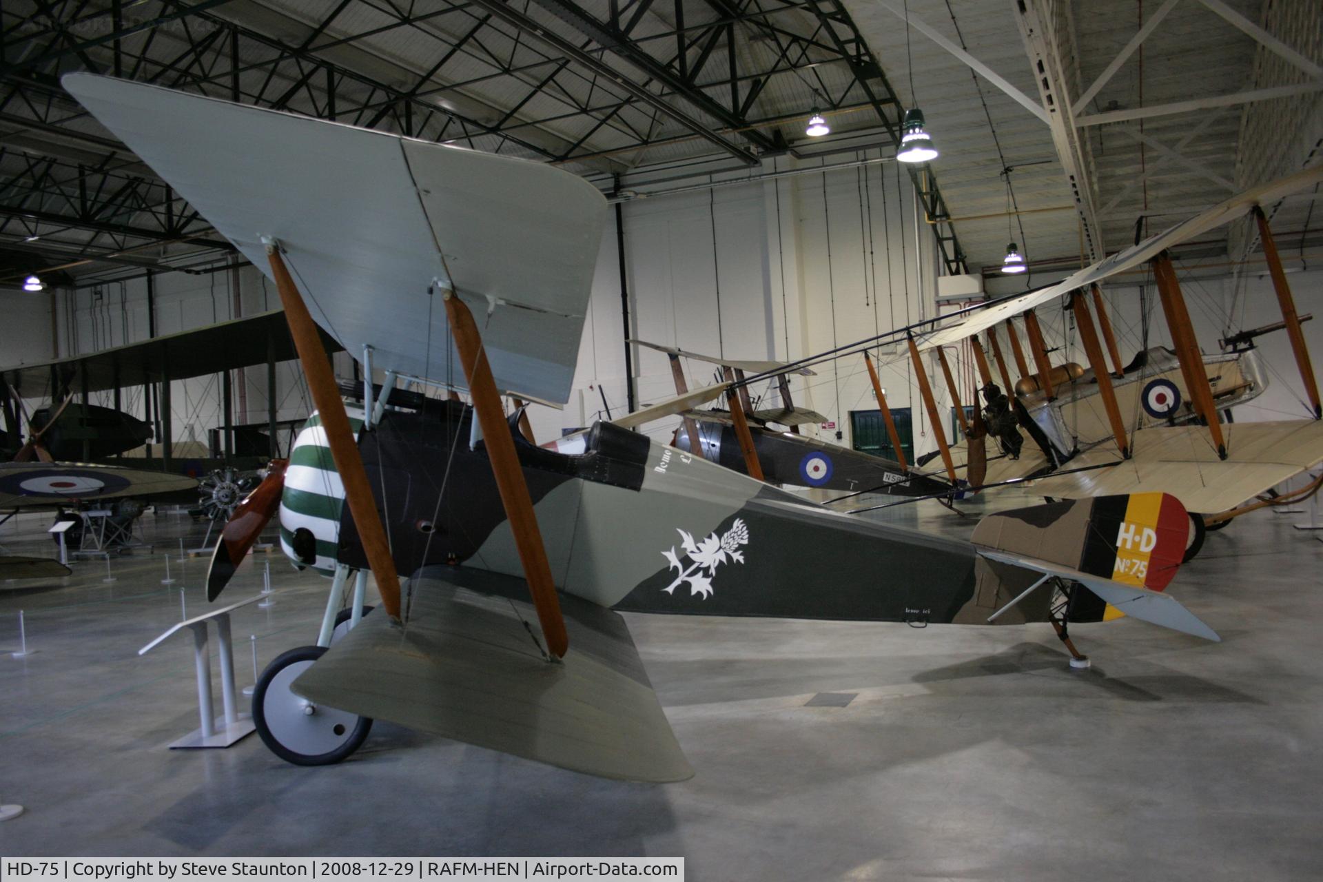 HD-75, 1917 Hanriot HD-1 C/N Not found HD-75, Taken at the RAF Museum, Hendon. December 2008