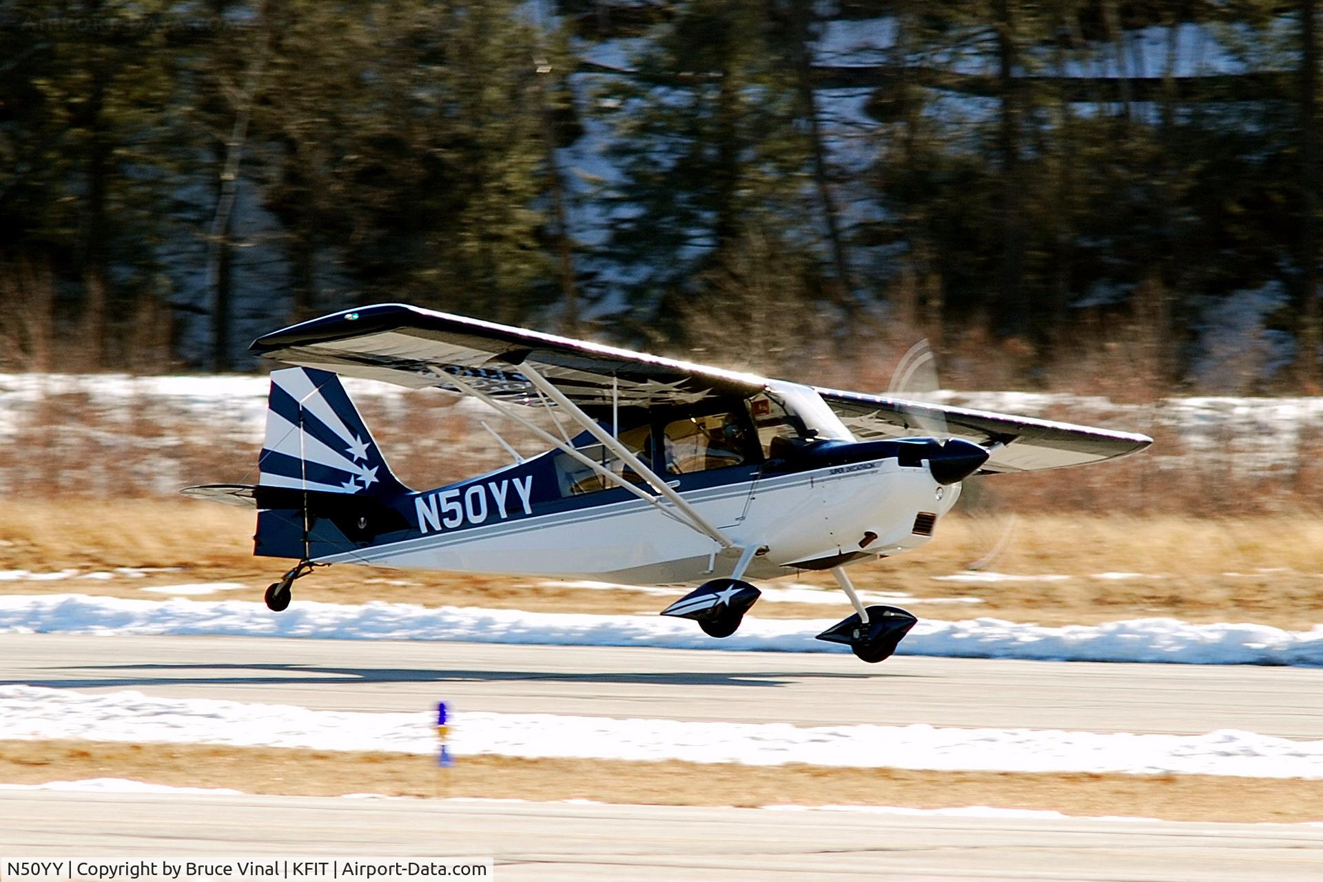 N50YY, 2009 American Champion 8KCAB Super Decathlon C/N 1083-2009, Practicing crosswind landings