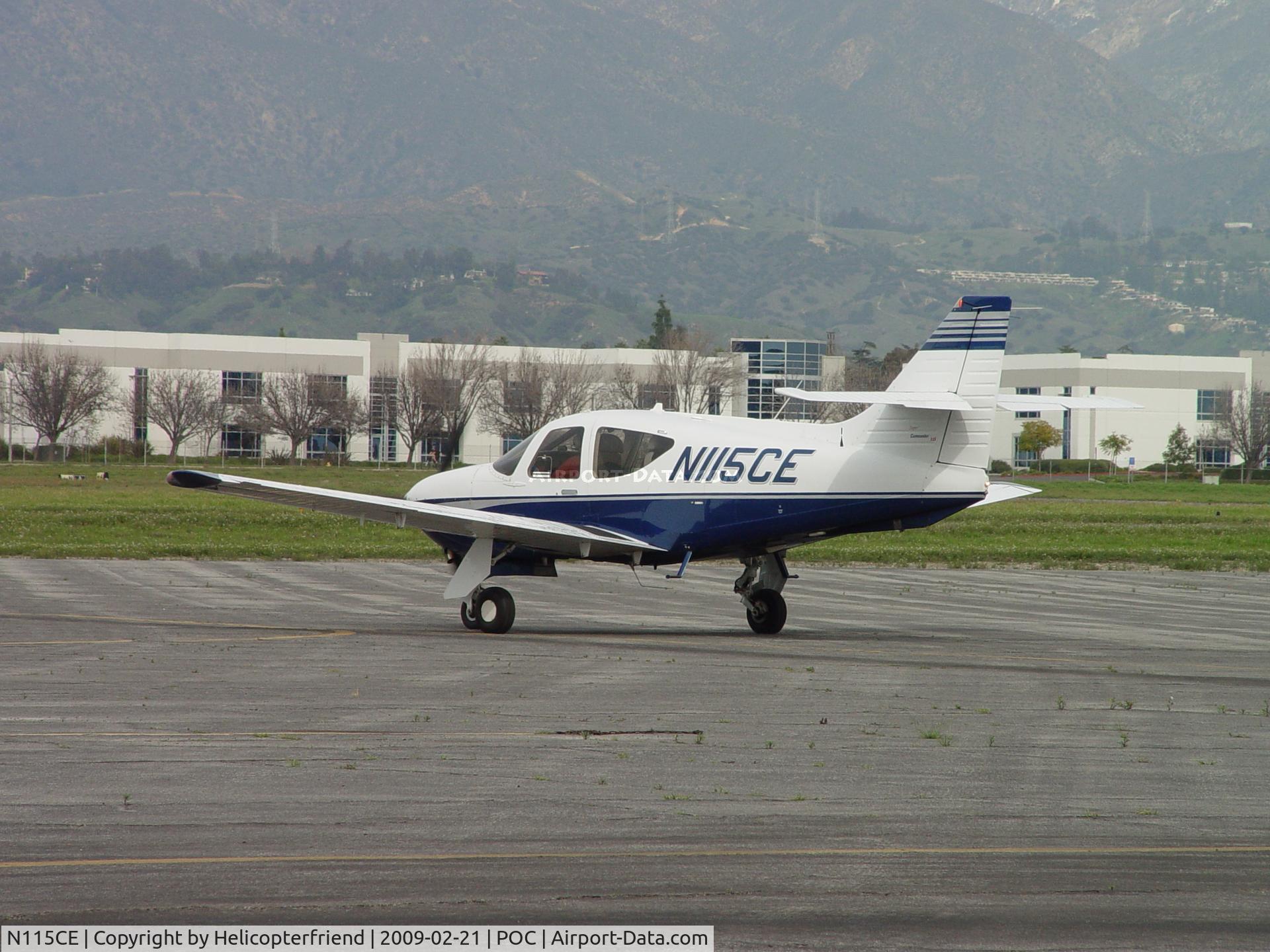 N115CE, 1999 Rockwell Commander 114B C/N 14667, Taxiing for take off from Howard Aviation