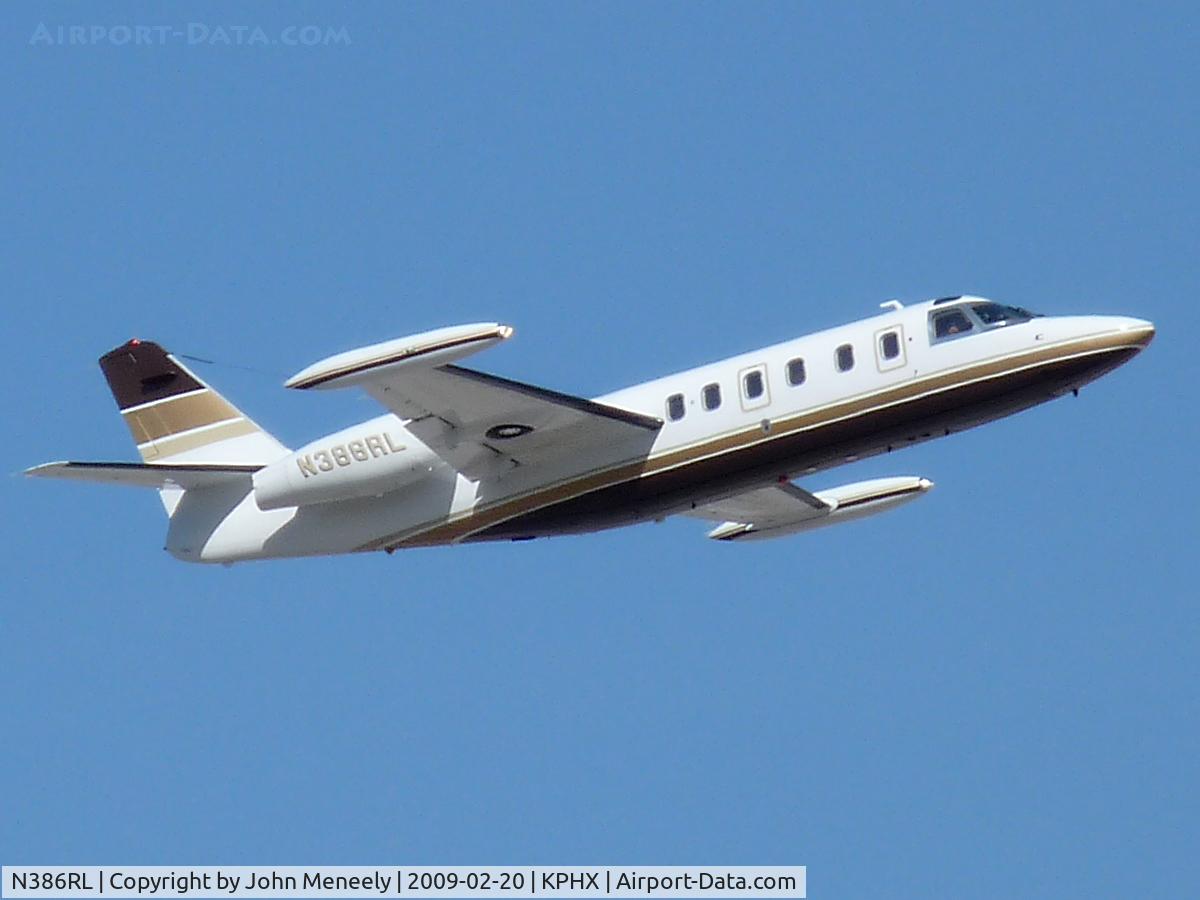 N386RL, 1983 Israel Aircraft Industries IAI-1124 Westwind 1 C/N 386, Departing from runway 07L