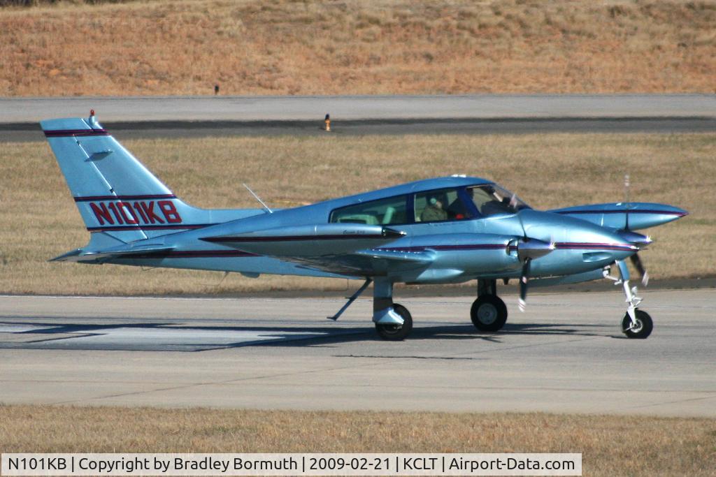 N101KB, 1968 Cessna 310N C/N 310N-0183, Taken from the overlook on the west side of the Charlotte Douglas International Airport.