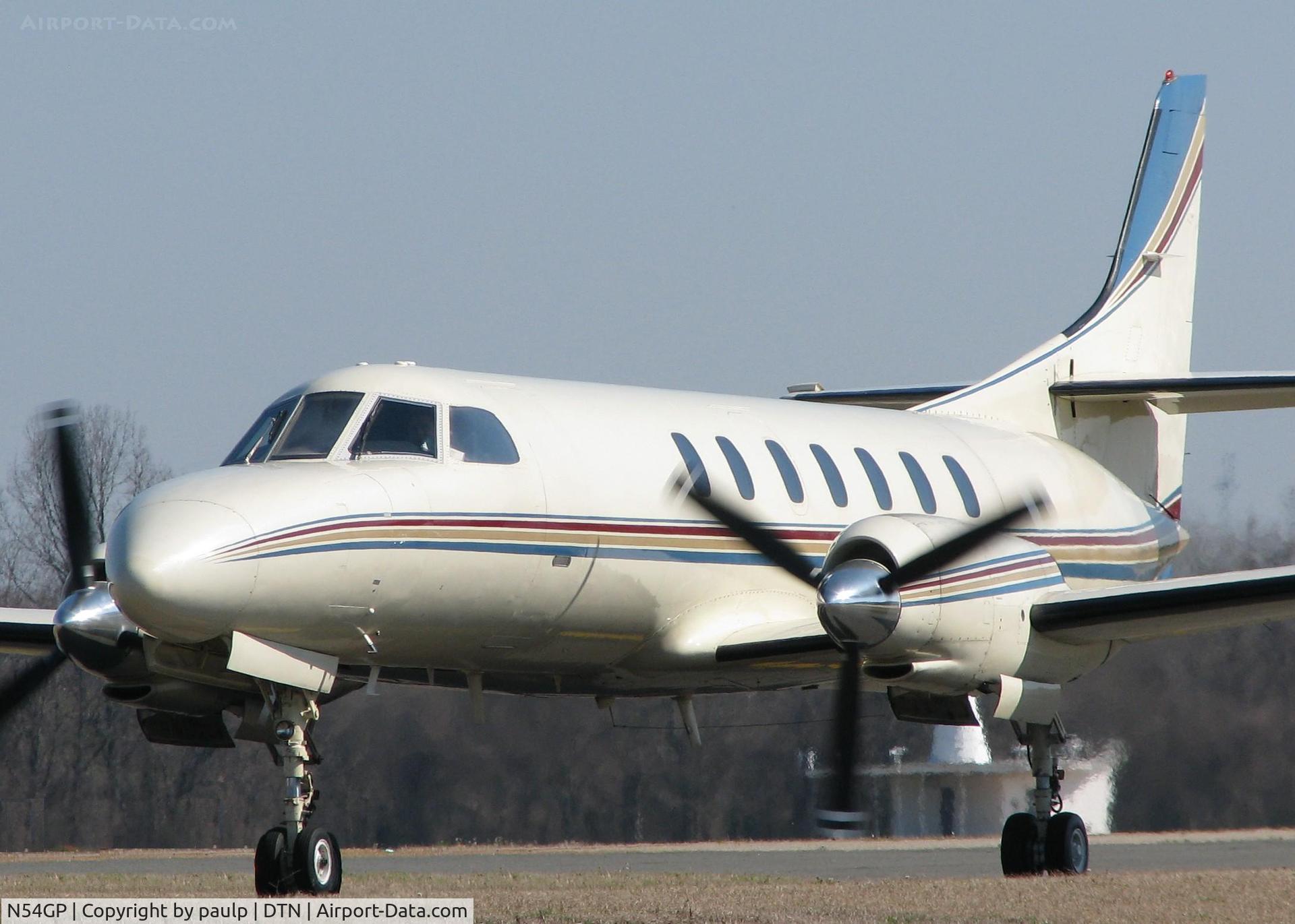 N54GP, 1975 Swearingen SA-226AT Merlin IV C/N AT034, On taxiway Foxtrot headed to runway 14 at the Downtown Shreveport airport.