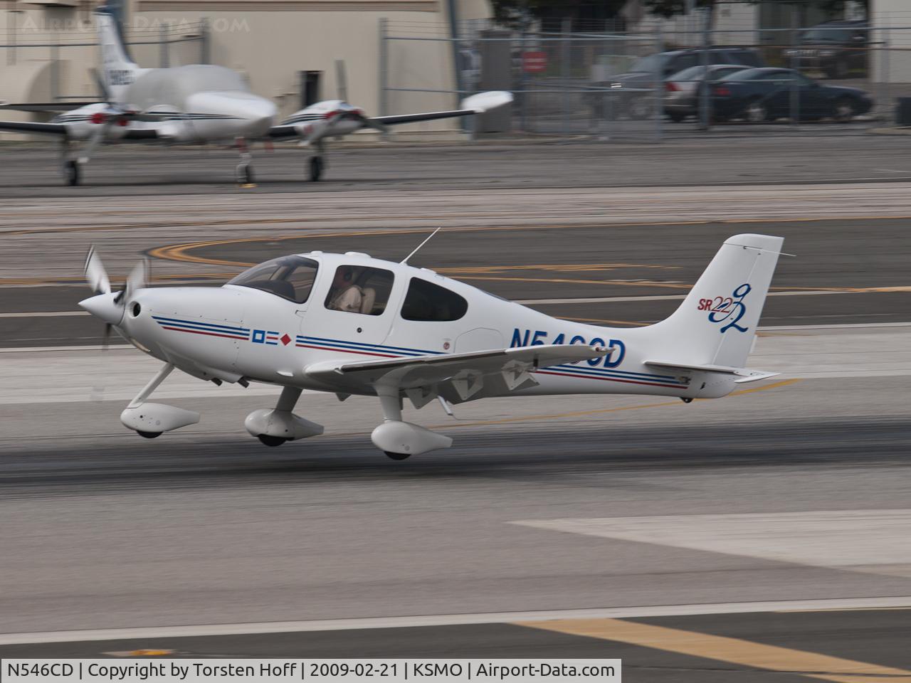 N546CD, 2005 Cirrus SR22 G2 C/N 1627, N546CD arriving on RWY 21