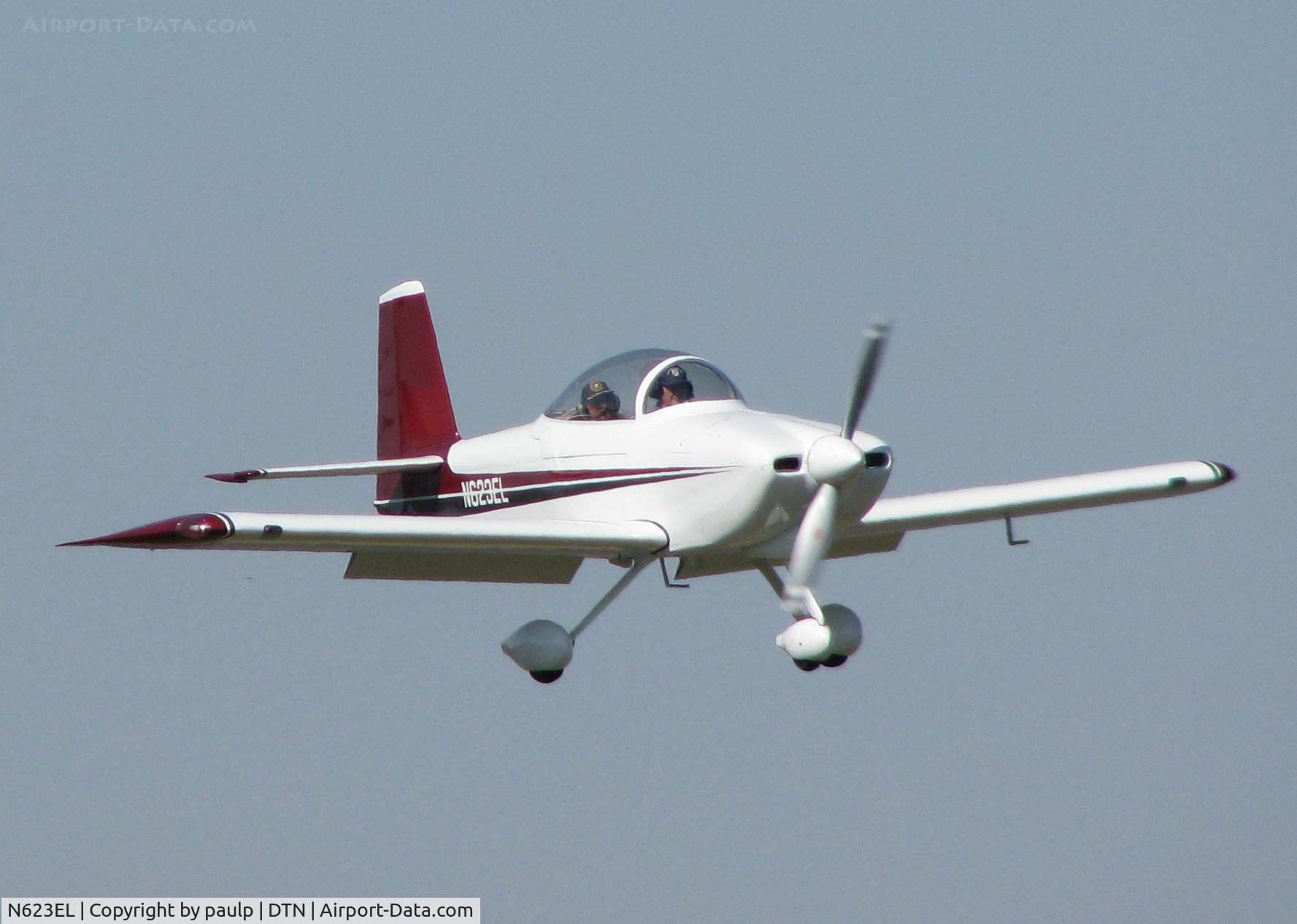 N623EL, 2007 Vans RV-8A C/N 81432, Landing at Downtown Shreveport.