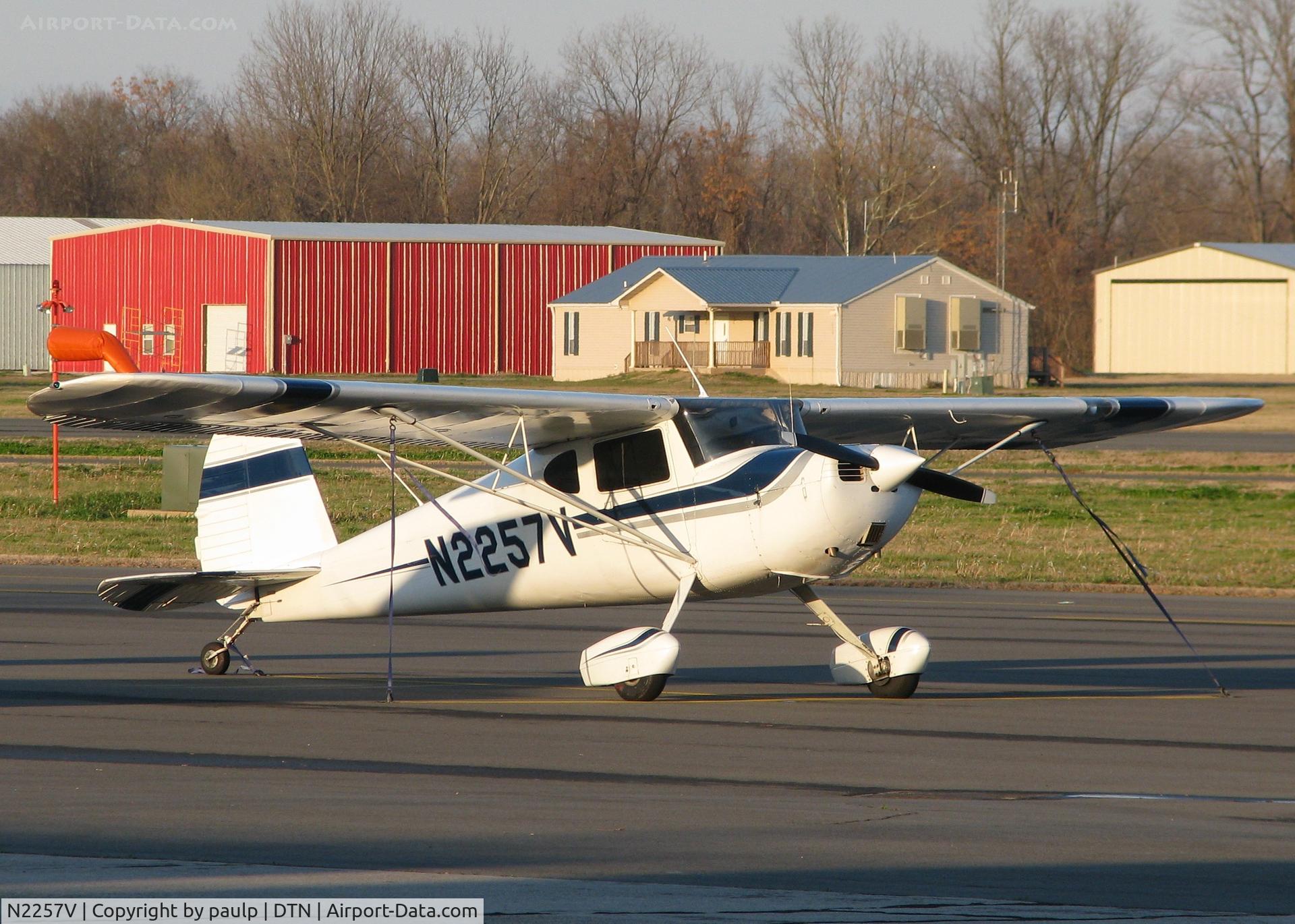 N2257V, 1948 Cessna 140 C/N 14488, Parked at the Downtown Shreveport airport.