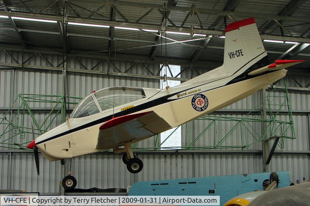 VH-CFE, 1963 Victa Airtourer 100 C/N 18, At the Queensland Air Museum, Caloundra, Australia - Victa Airtourer 100 that saw service 1963-1981