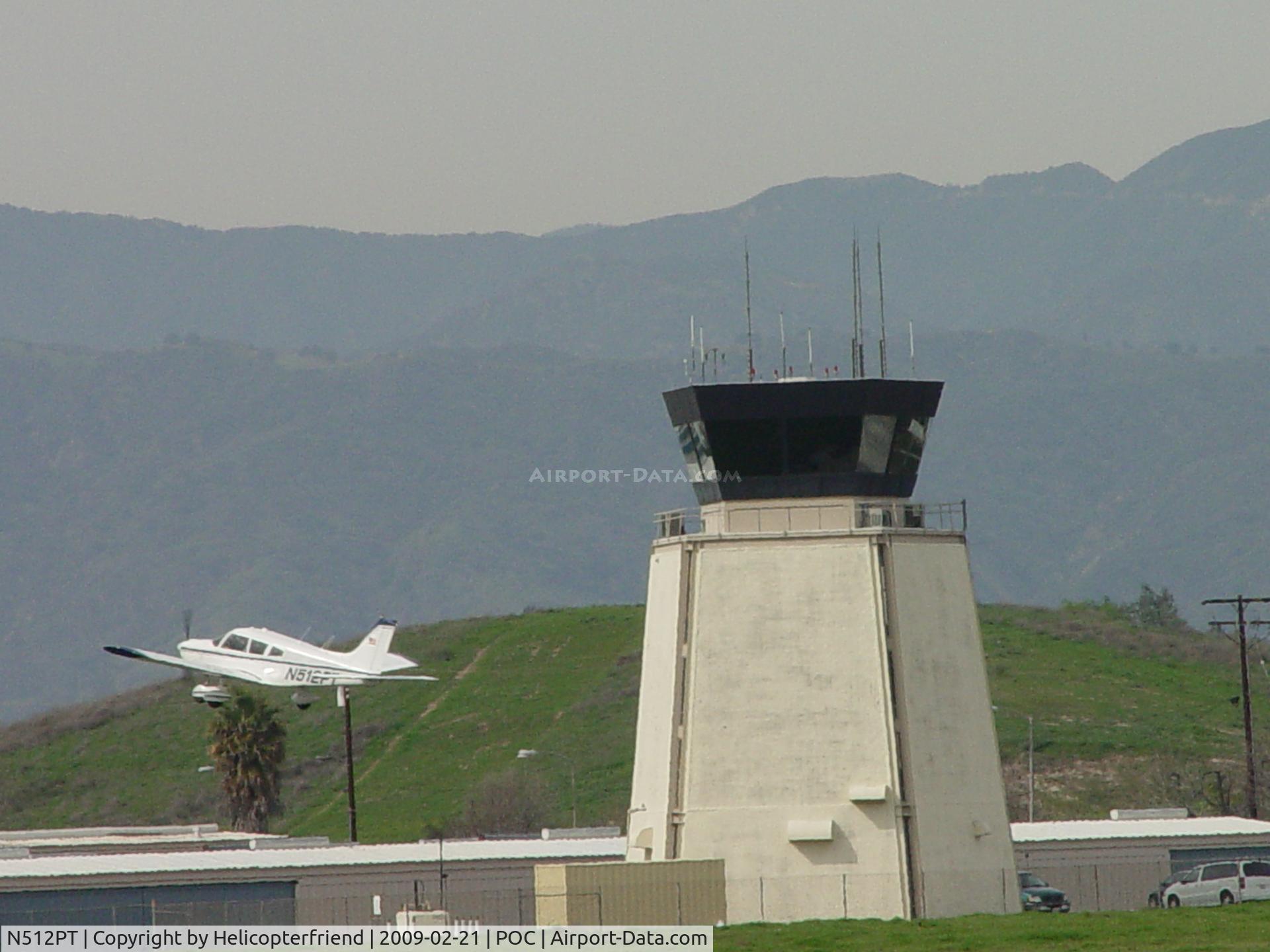 N512PT, 1972 Piper PA-28-180 Cherokee C/N 28-7305101, Passing Brackett Tower westbound