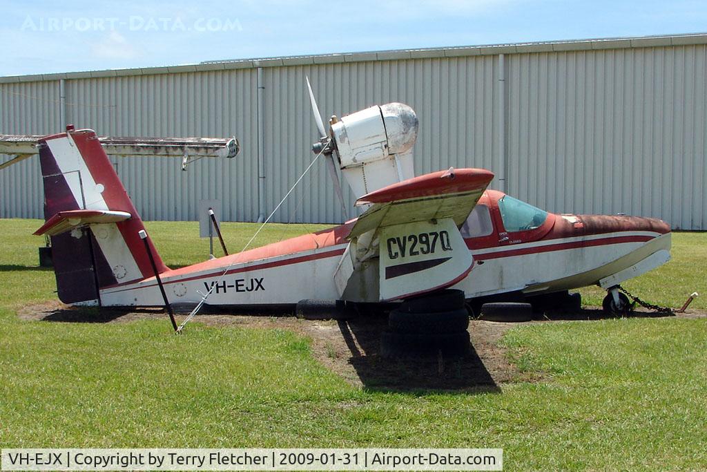 VH-EJX, 1974 Lake LA-4-200 Buccaneer C/N 596, At the Queensland Air Museum, Caloundra, Australia - Lake Buccaneer that saw service exclusively in Australia between 1974-1997