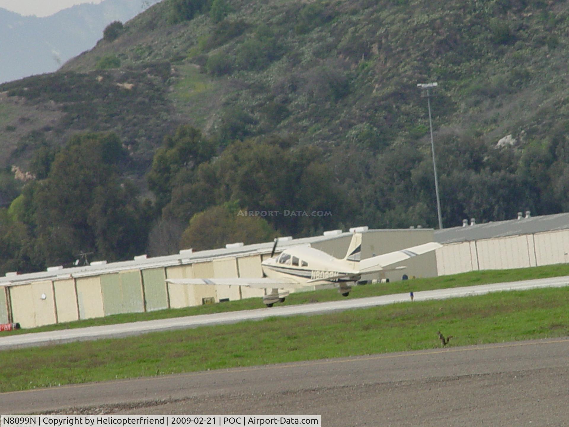 N8099N, 1979 Piper PA-28-236 Dakota C/N 28-8011002, Even the squirrel is watching, over half way down the runway and still slightly airbourne