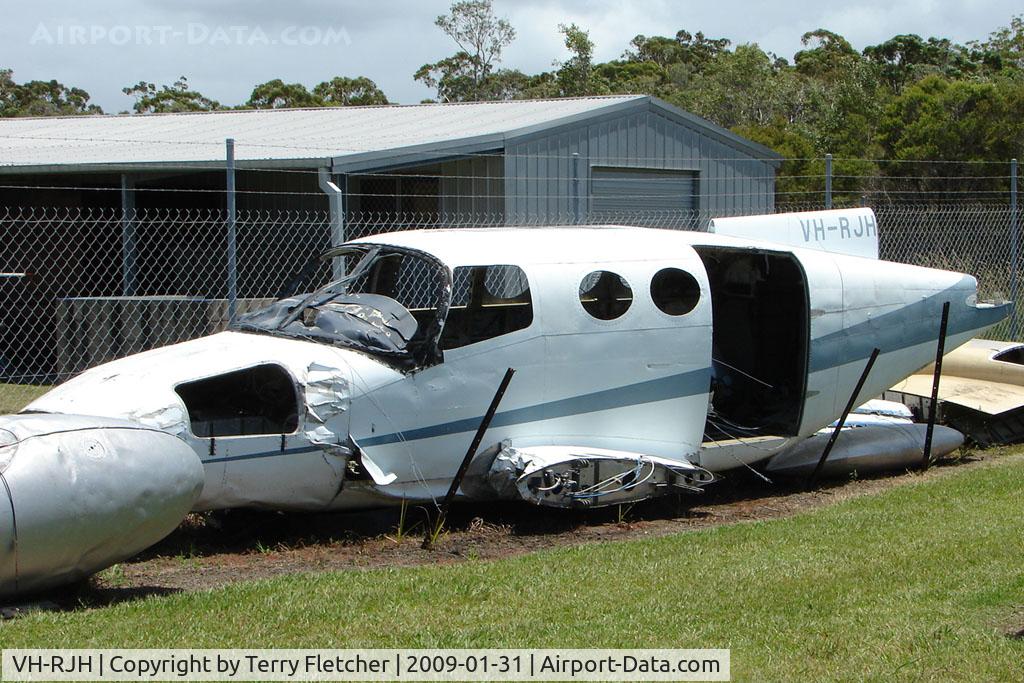 VH-RJH, Cessna 402 C/N 402-0023, At the Queensland Air Museum, Caloundra, Australia - Remains of Cessna 402 following Serious incident at Maroochydore on 18th May 2001