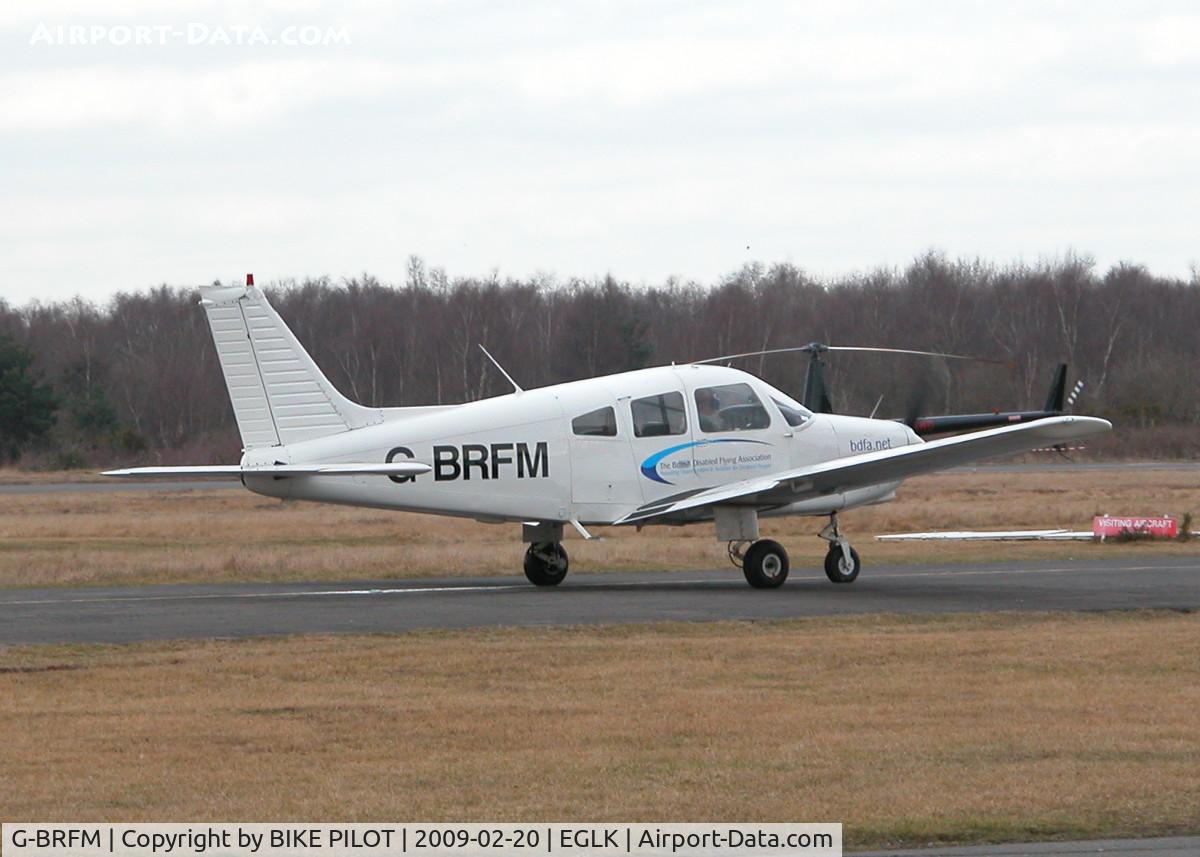 G-BRFM, 1979 Piper PA-28-161 C/N 287916279, TAXYING IN AFTER FIRST SOLO