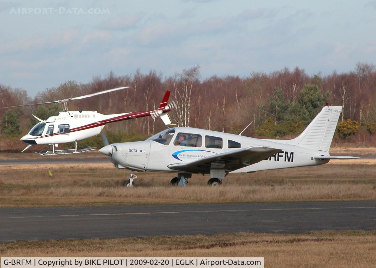 G-BRFM, 1979 Piper PA-28-161 C/N 287916279, BRITISH DISABLED FLYING ASSN. STUDENT PREPARING FOR FIRST SOLO