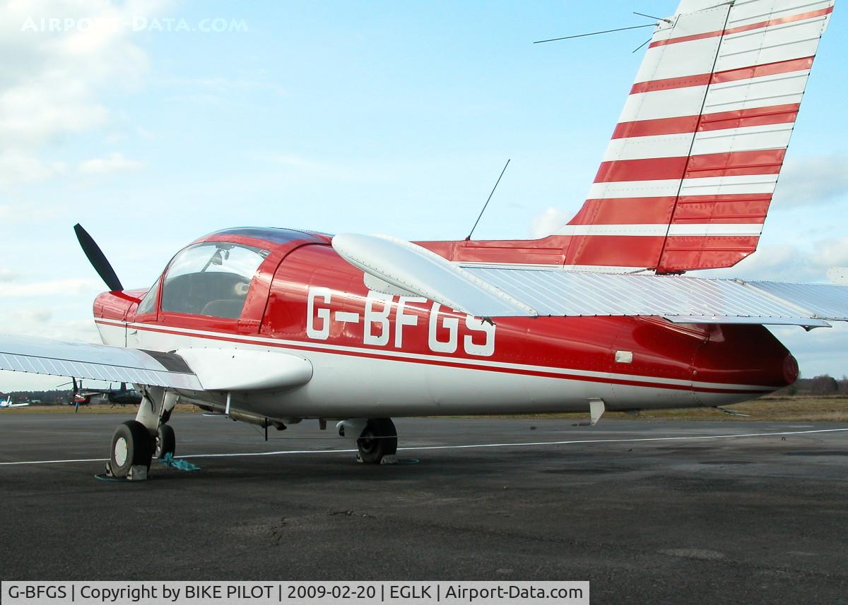 G-BFGS, 1975 Socata MS-893E Rallye 180GT Gaillard C/N 12571, PARKED UP ON THE TERMINAL APRON
