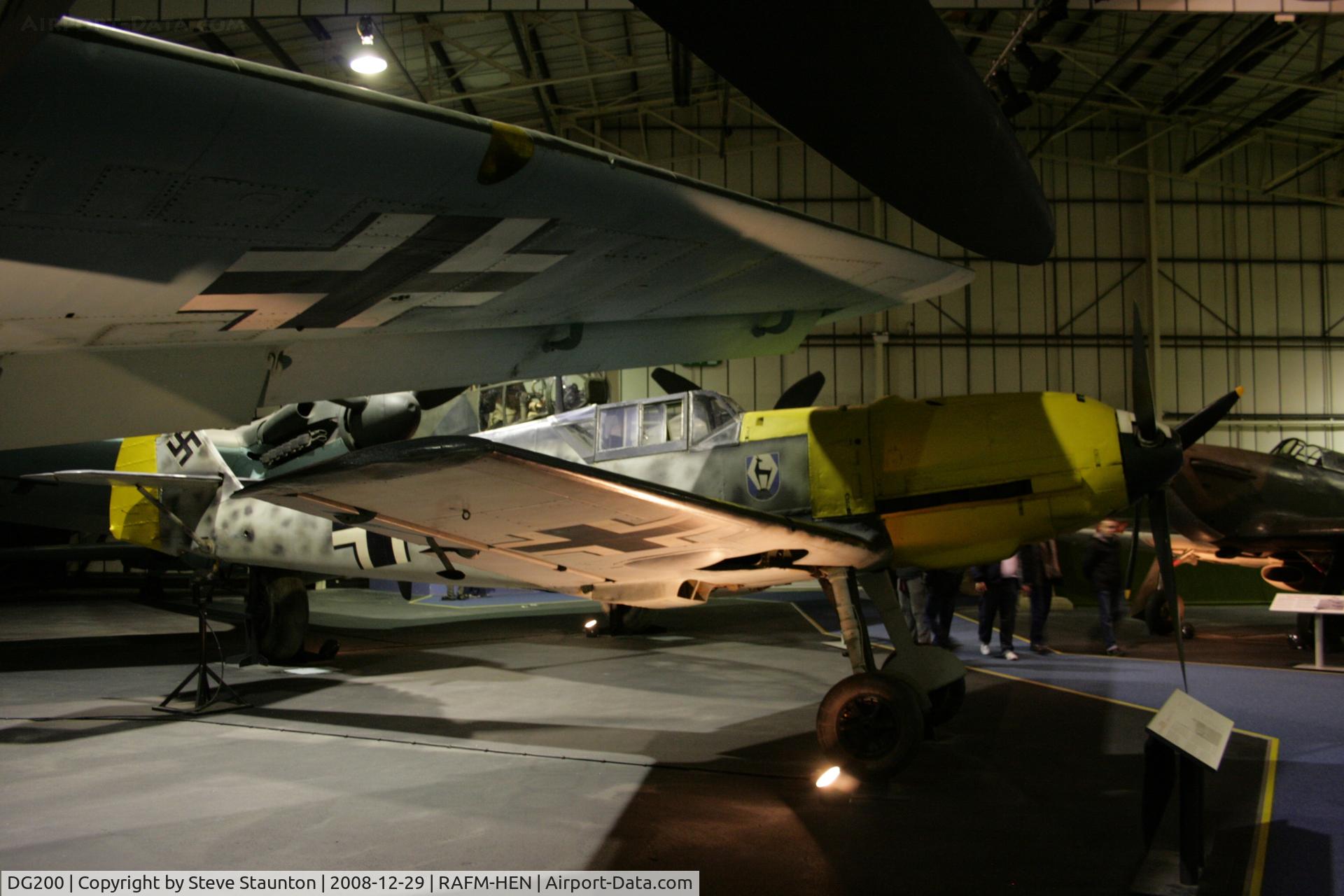 DG200, 1940 Messerschmitt Bf-109E-3/B C/N 4101, Taken at the RAF Museum, Hendon. December 2008