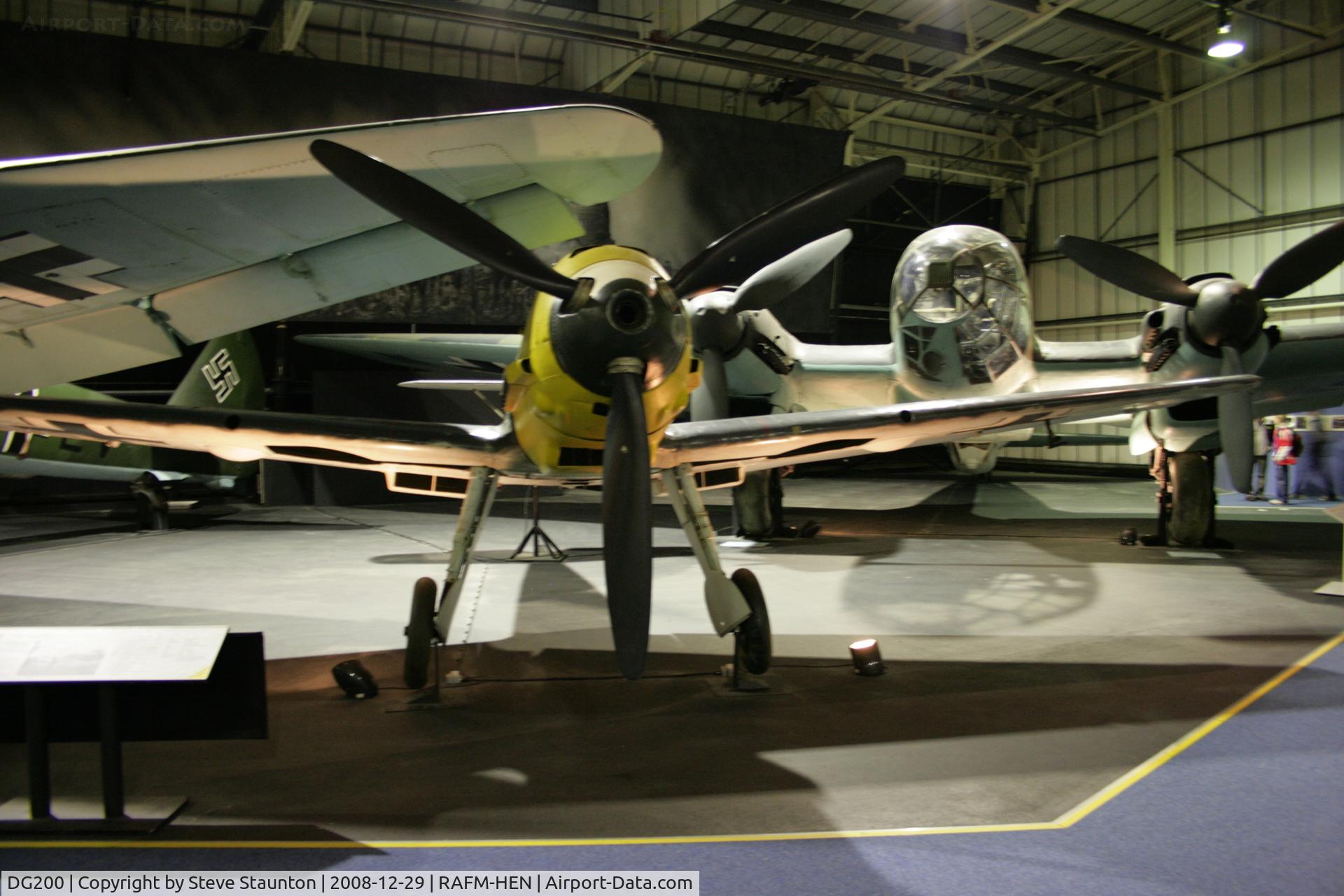 DG200, 1940 Messerschmitt Bf-109E-3/B C/N 4101, Taken at the RAF Museum, Hendon. December 2008