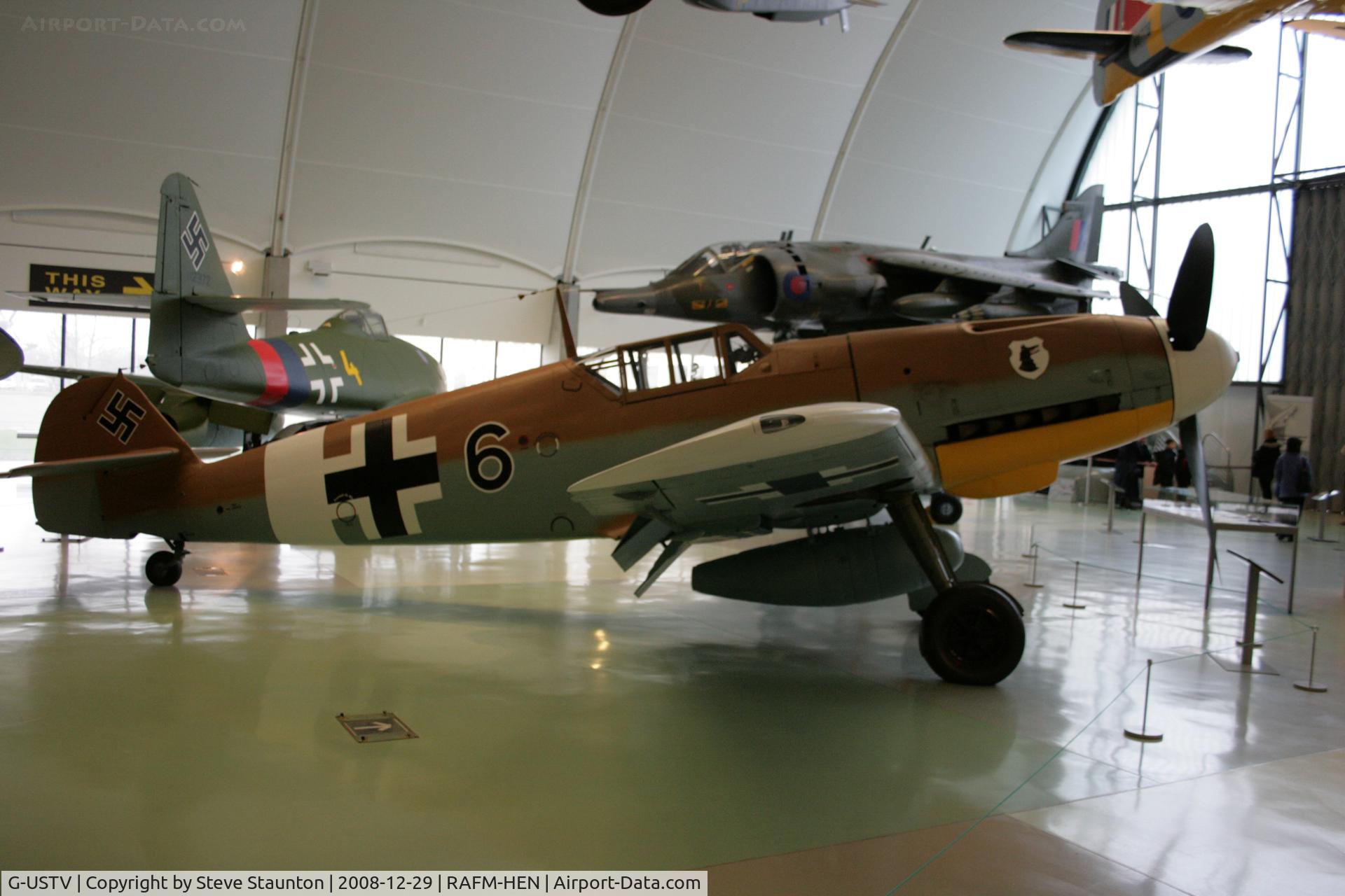 G-USTV, 1942 Messerschmitt Bf-109G-2/Trop C/N 10639, Taken at the RAF Museum, Hendon. December 2008