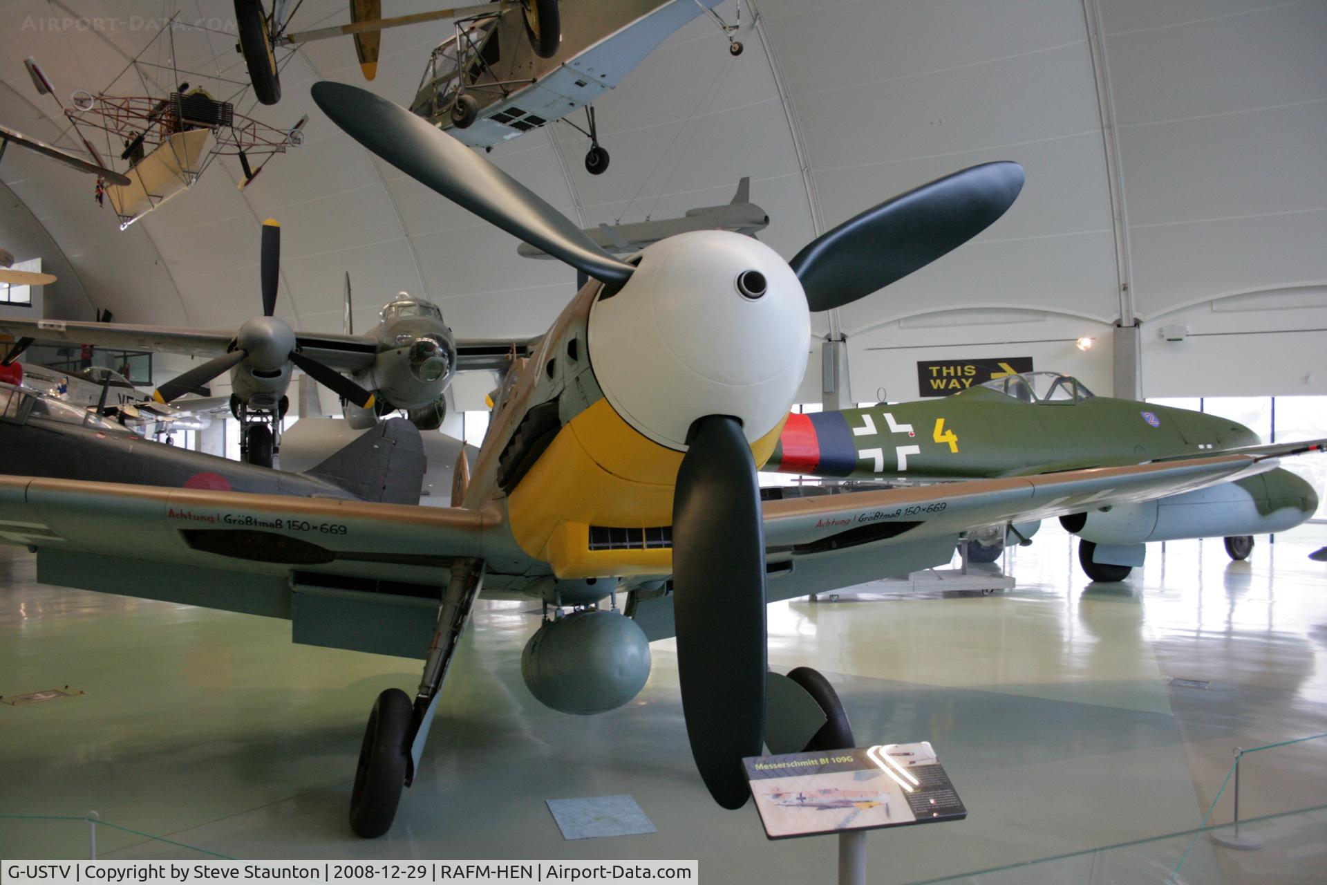 G-USTV, 1942 Messerschmitt Bf-109G-2/Trop C/N 10639, Taken at the RAF Museum, Hendon. December 2008