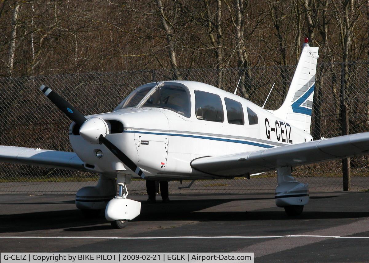 G-CEIZ, 1980 Piper PA-28-161 Cherokee Warrior II C/N 28-8116076, PARKED ON THE TERMINAL RAMP