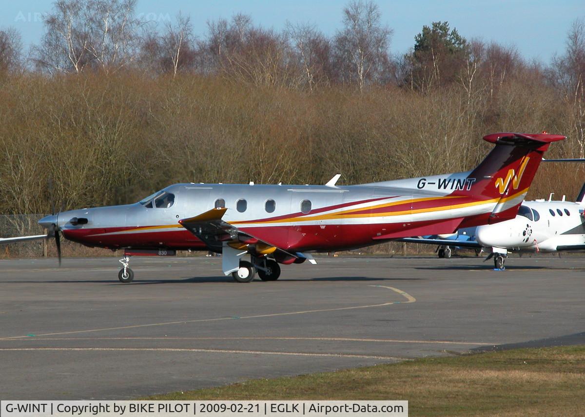 G-WINT, 2007 Pilatus PC-12/47 C/N 830, TAXYING OUT FROM THE TERMINAL FOR DEPARTURE