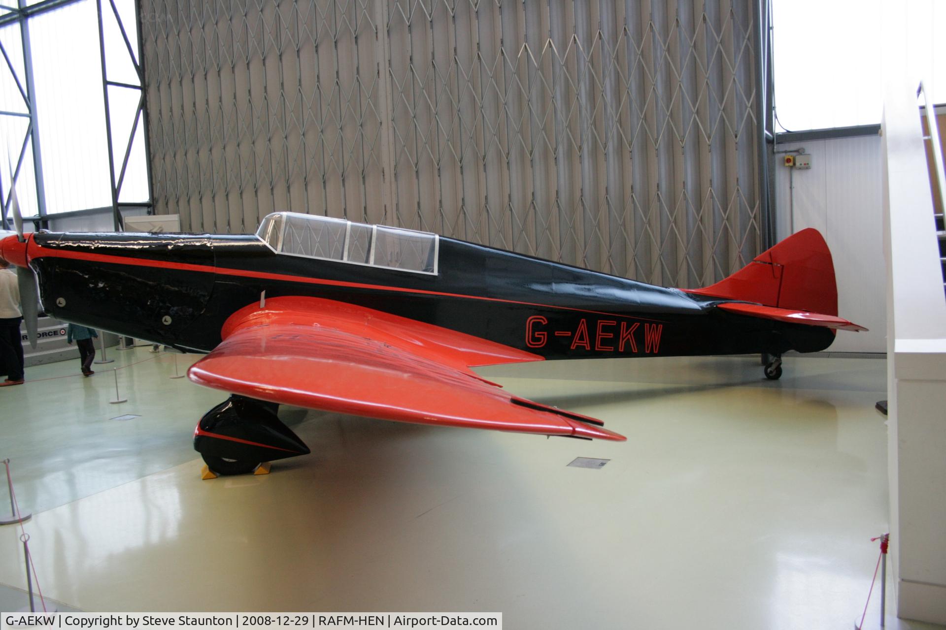 G-AEKW, Miles M12 Mohawk C/N 298, Taken at the RAF Museum, Hendon. December 2008