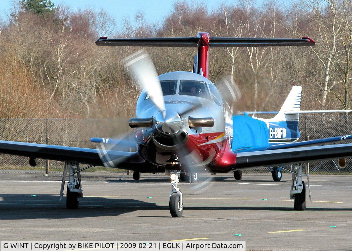 G-WINT, 2007 Pilatus PC-12/47 C/N 830, TAXYING TO SLOT ONE