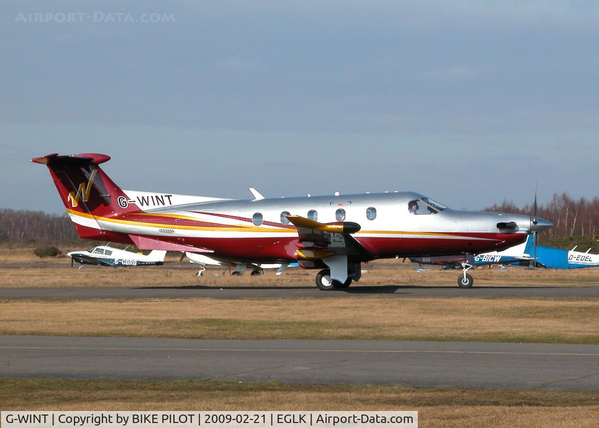 G-WINT, 2007 Pilatus PC-12/47 C/N 830, TAXYING TOWARDS THE TERMINAL
