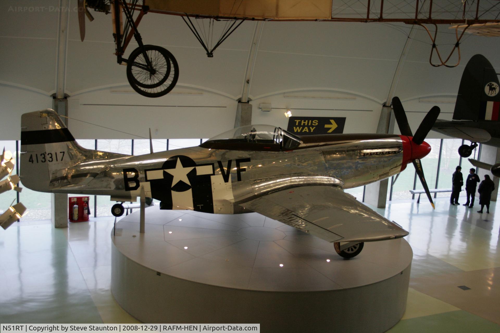 N51RT, 1944 North American F-51D Mustang C/N 122-40949, Taken at the RAF Museum, Hendon. December 2008