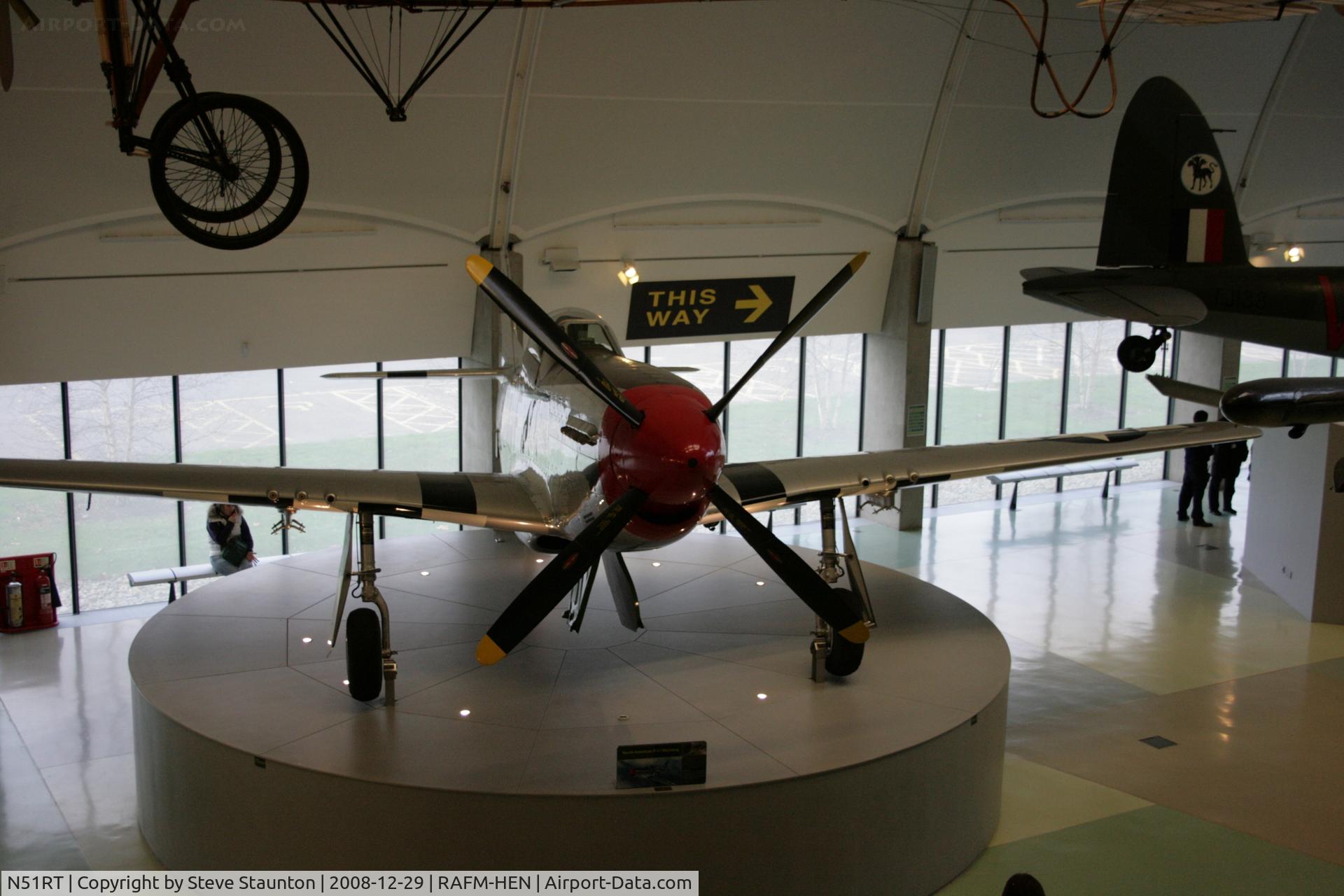 N51RT, 1944 North American F-51D Mustang C/N 122-40949, Taken at the RAF Museum, Hendon. December 2008