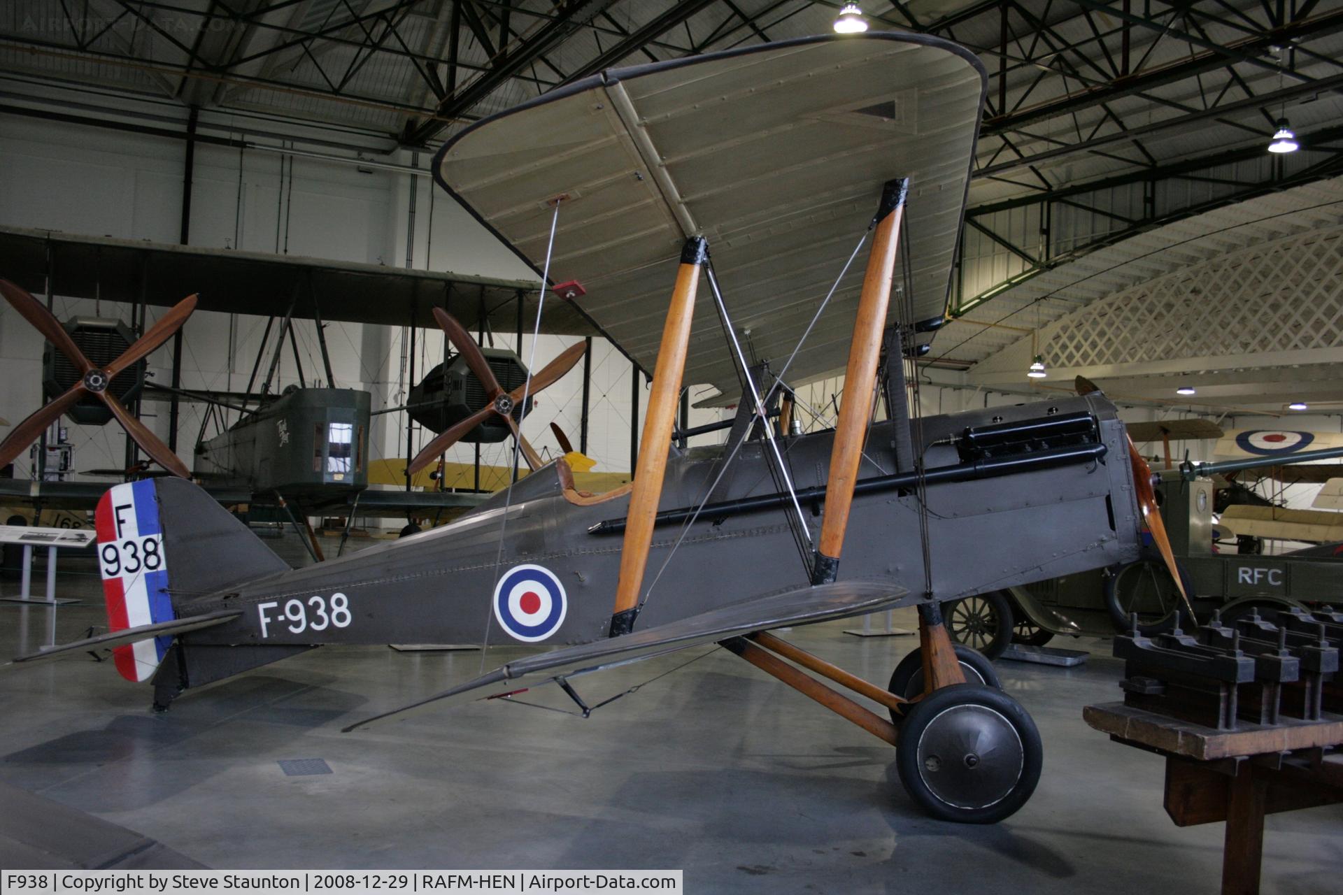 F938, Royal Aircraft Factory SE-5A C/N 687/2404, Taken at the RAF Museum, Hendon. December 2008