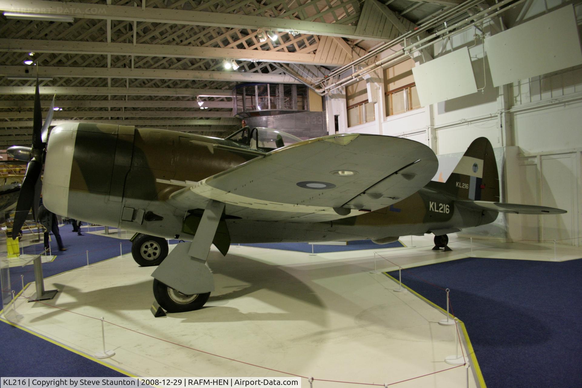 KL216, 1945 Republic P-47D Thunderbolt C/N 399-55834, Taken at the RAF Museum, Hendon. December 2008