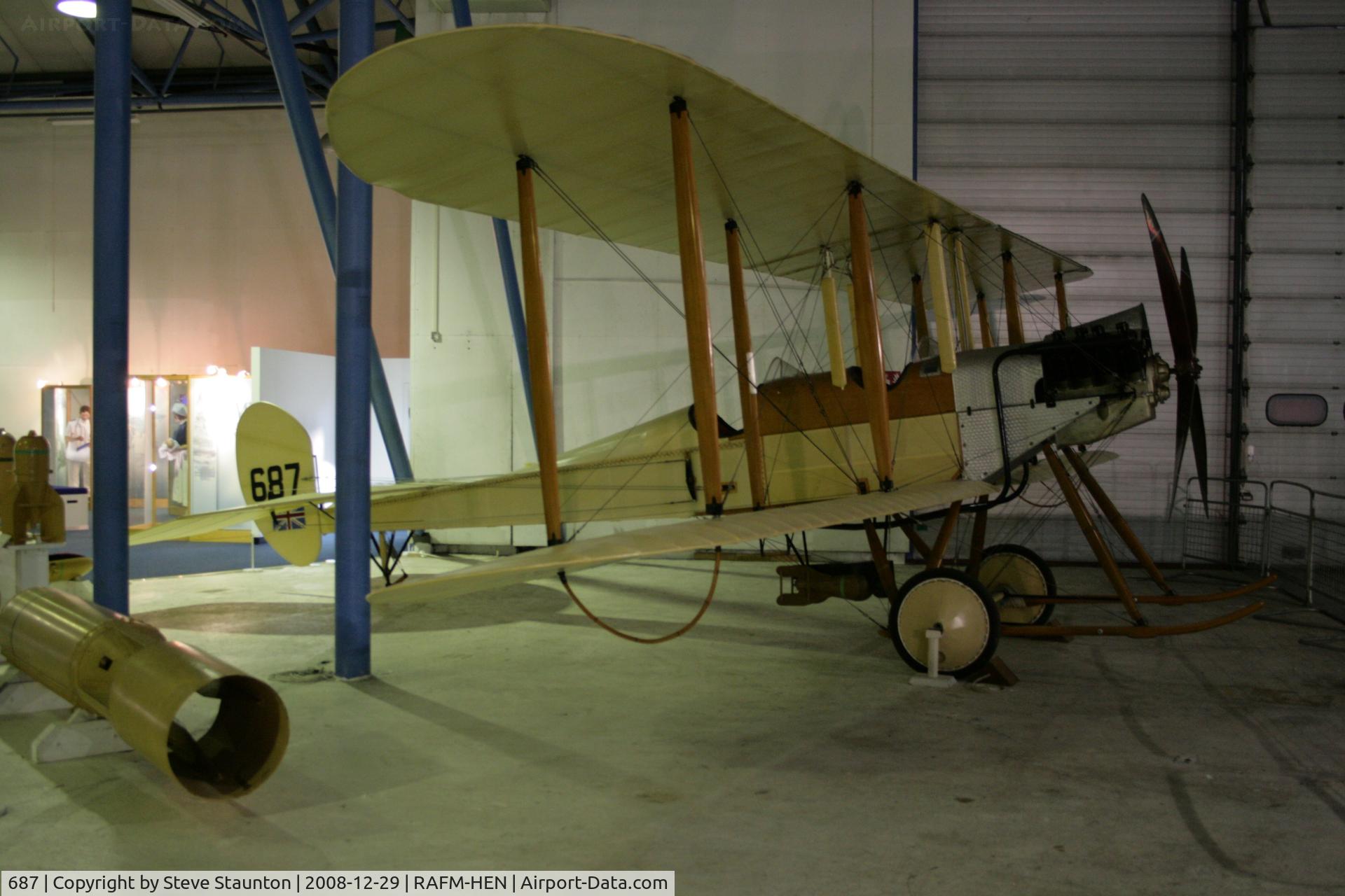 687, Royal Aircraft Factory Be-2b Replica C/N BAPC-181, Taken at the RAF Museum, Hendon. December 2008