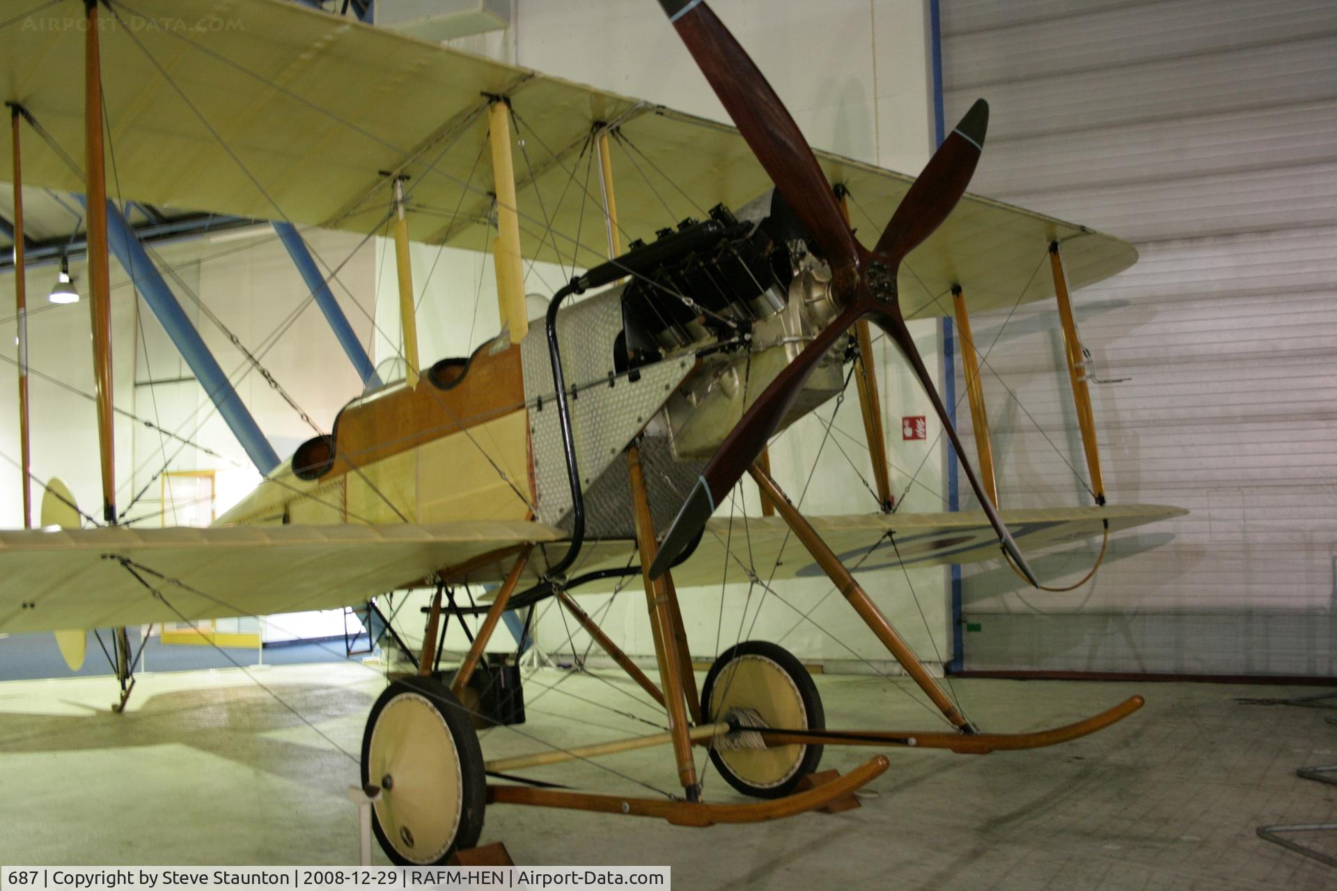 687, Royal Aircraft Factory Be-2b Replica C/N BAPC-181, Taken at the RAF Museum, Hendon. December 2008