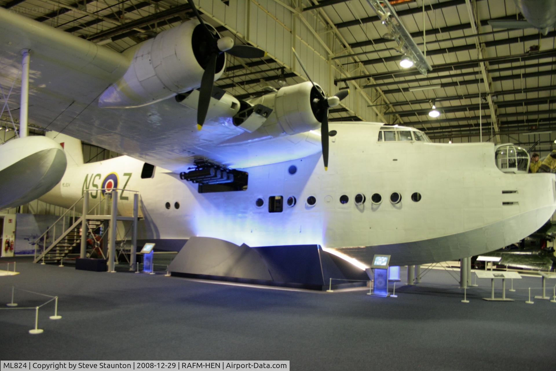 ML824, 1944 Short S25 Sunderland V C/N SH.984, Taken at the RAF Museum, Hendon. December 2008