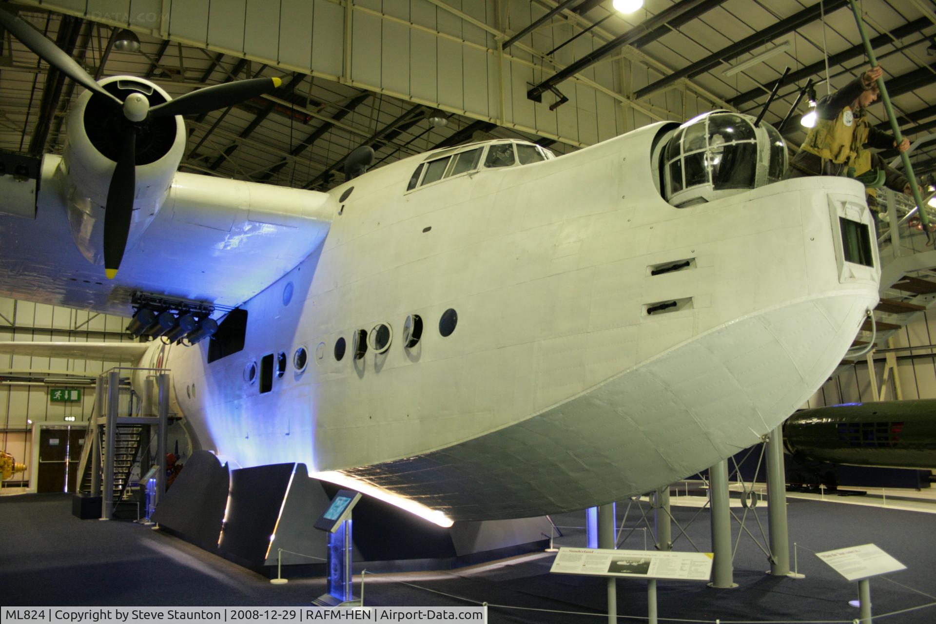 ML824, 1944 Short S25 Sunderland V C/N SH.984, Taken at the RAF Museum, Hendon. December 2008