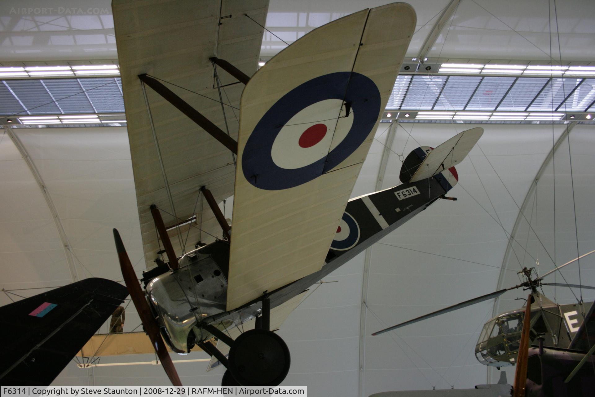 F6314, Sopwith F.1 Camel C/N Not found F6314, Taken at the RAF Museum, Hendon. December 2008